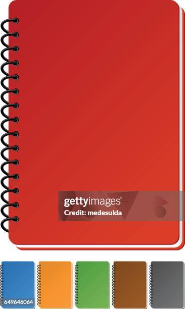 notebook - folder isolated stock illustrations
