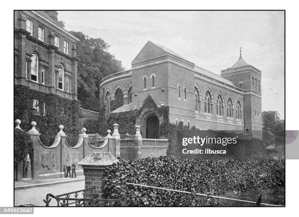 antique london's photographs: harrow school: the speech house - harrow stock illustrations