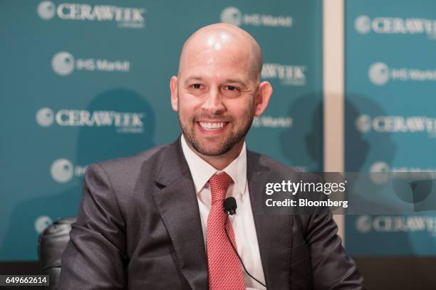 Guillermo Turrent, chief executive officer of Mexico's Comision Federal de Electricidad , smiles during the 2017 CERAWeek by IHS Markit conference in...