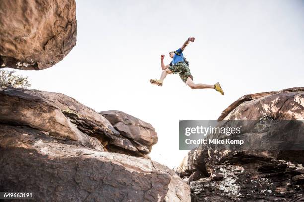 Leap Over Rocks Jump Over Rocks Photos and Premium High Res Pictures - Getty Images