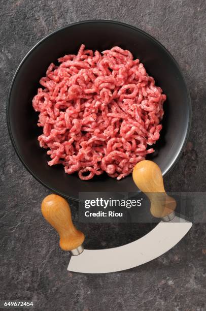 minced meat - mincing knife stock pictures, royalty-free photos & images