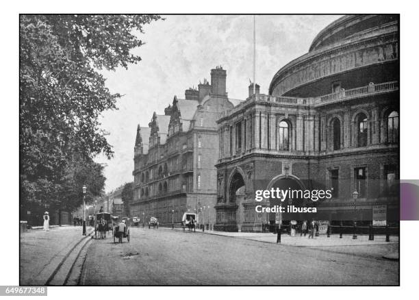 antique london's photographs: albert mansions - chelsea stock illustrations