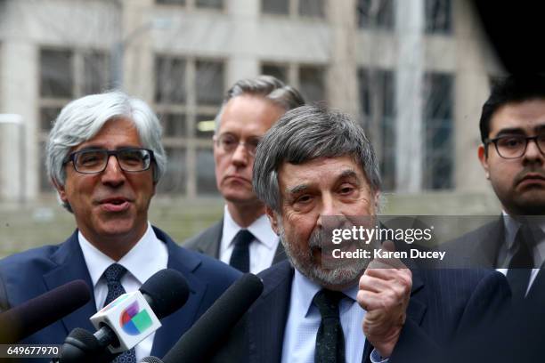 Attorney Mark Rosenbaum, lead co-counsel for Petitioner Daniel Ramirez Medina, speaks to the press outside the courthouse where U.S. District Court...
