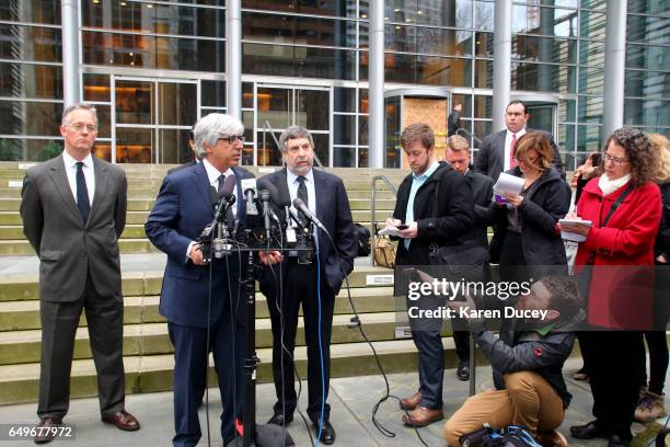 Attorney Theodore J. Boutrous, Jr. Speaks to the press outside the courthouse where U.S. District Court for the Western District of Washington at...