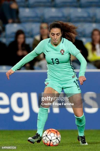Fatima Pinto of Portugal during the Algarve Cup Tournament Match between Portugal W and Canada W on March 6, 2017 in Loulé, Portugal.