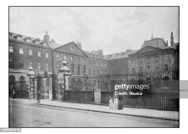 antique london's photographs: guy's hospital - city of st jude stock illustrations
