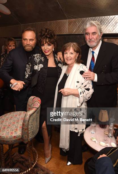 Franco Nero, Joan Collins, Pauline Collins and John Alderton attend the World Premiere after party for "The Time Of Their Lives" at 5 Hertford Street...