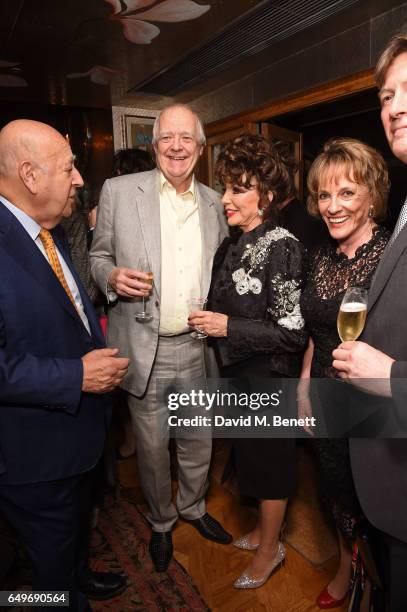 Tim Rice Joan Collins and Esther Rantzen attend the World Premiere after party for "The Time Of Their Lives" at 5 Hertford Street on March 8, 2017 in...
