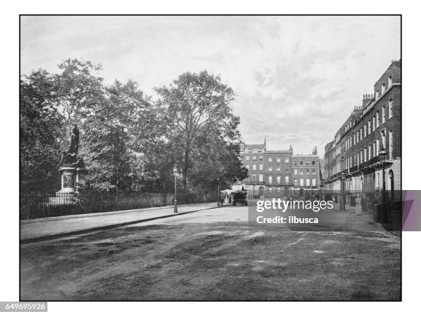 antique london's photographs: russel square - russell stock illustrations