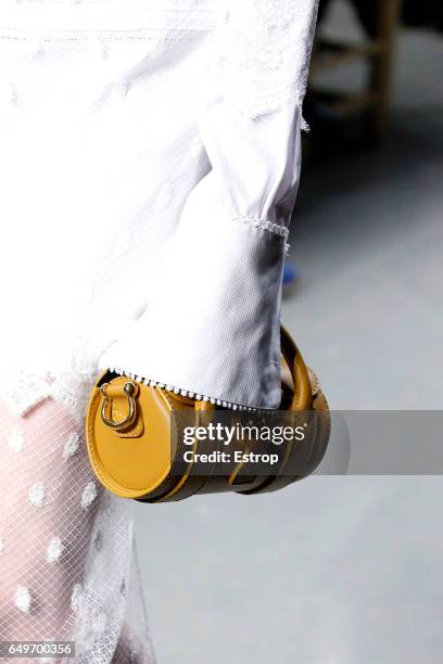 Bag detail at the runway during Burberry show at the London Fashion Week February 2017 collections on February 20, 2017 in London, England.