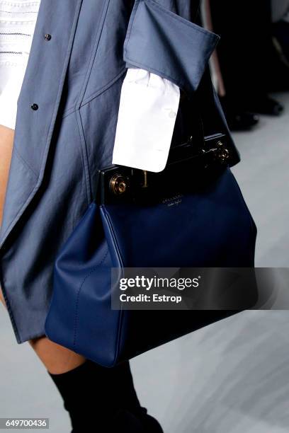 Detail at the runway during Burberry show at the London Fashion Week February 2017 collections on February 20, 2017 in London, England.