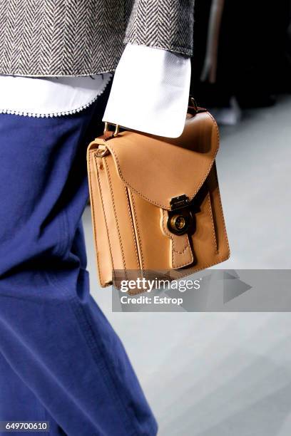 Bag detail at the runway during Burberry show at the London Fashion Week February 2017 collections on February 20, 2017 in London, England.