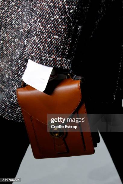 Bag detail at the runway during Burberry show at the London Fashion Week February 2017 collections on February 20, 2017 in London, England.