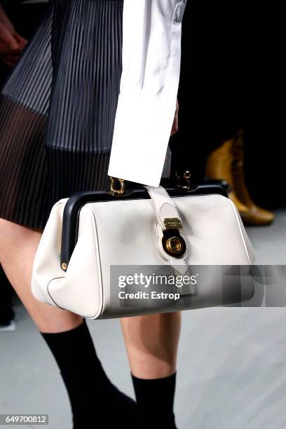 Bag detail at the runway during Burberry show at the London Fashion Week February 2017 collections on February 20, 2017 in London, England.