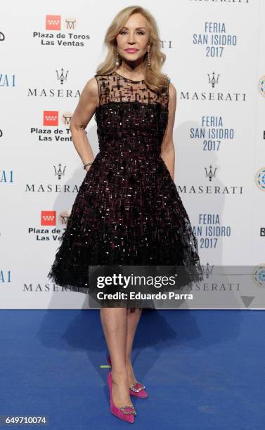 Carmen Lomana attends the San Isidro bullfighting fair 2017 photocall at Las Ventas Bullring on March 8, 2017 in Madrid, Spain.