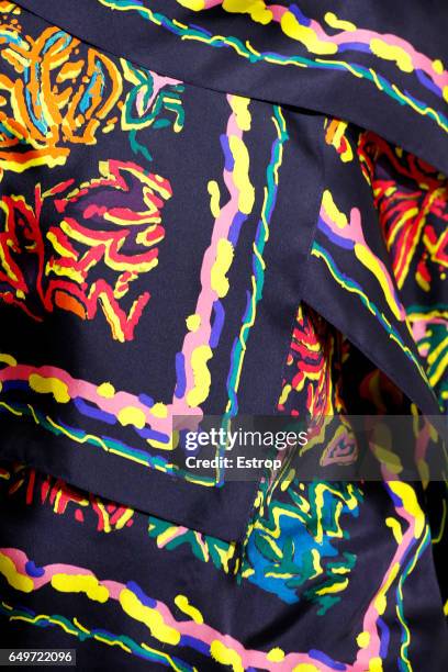 Cloth detail at the runway during Peter Pilotto show at the London Fashion Week February 2017 collections on February 19, 2017 in London, England.