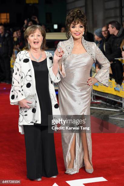 Pauline Collins and Dame Joan Collins attend the World Premiere of 'The Time Of Their Lives' at the Curzon Mayfair on March 8, 2017 in London, United...
