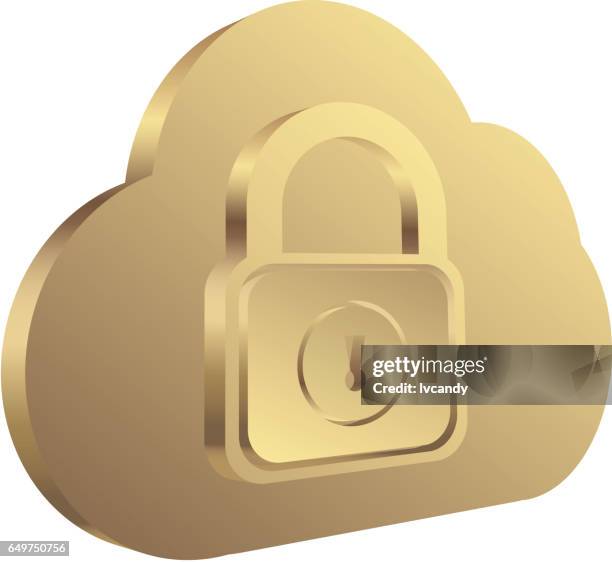 cloud computing security - cloud computing security stock illustrations