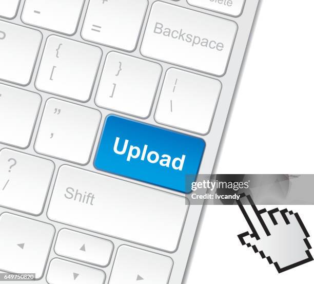 upload - keyboard computer close up stock illustrations