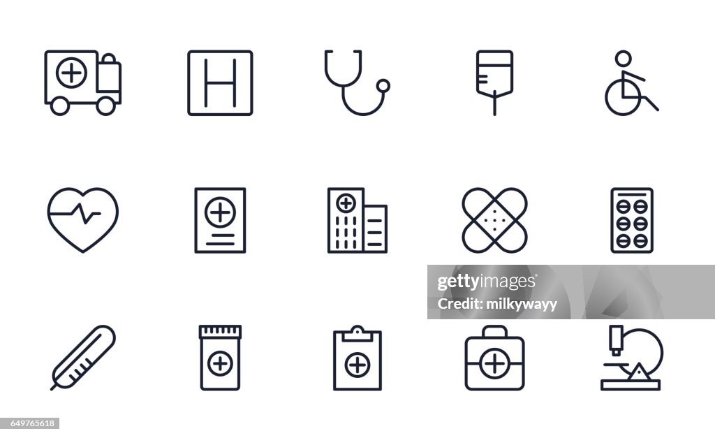 Medische icons set
