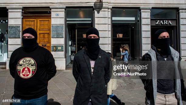 Flash mob in Padua, Italy, on March 8, 2017 to mark International Women's Day. The flashmob called &quot;Un Minuto di Rumore contro anni di...