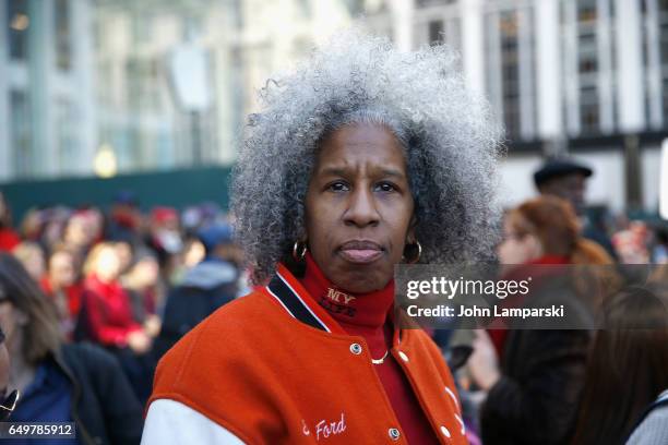 Erica Ford attends A Day Without A Woman Protest in Grand Army Plaza on March 8, 2017 in New York City.