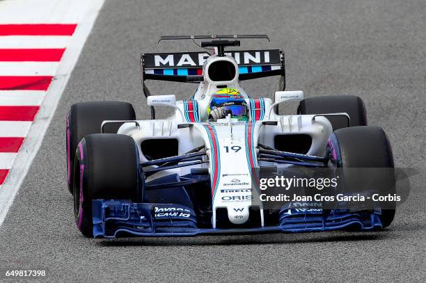 Felipe Massa of Martini Williams Team, driving his car during the Formula One preseason tests, on May 8, 2017 in Barcelona, Spain.