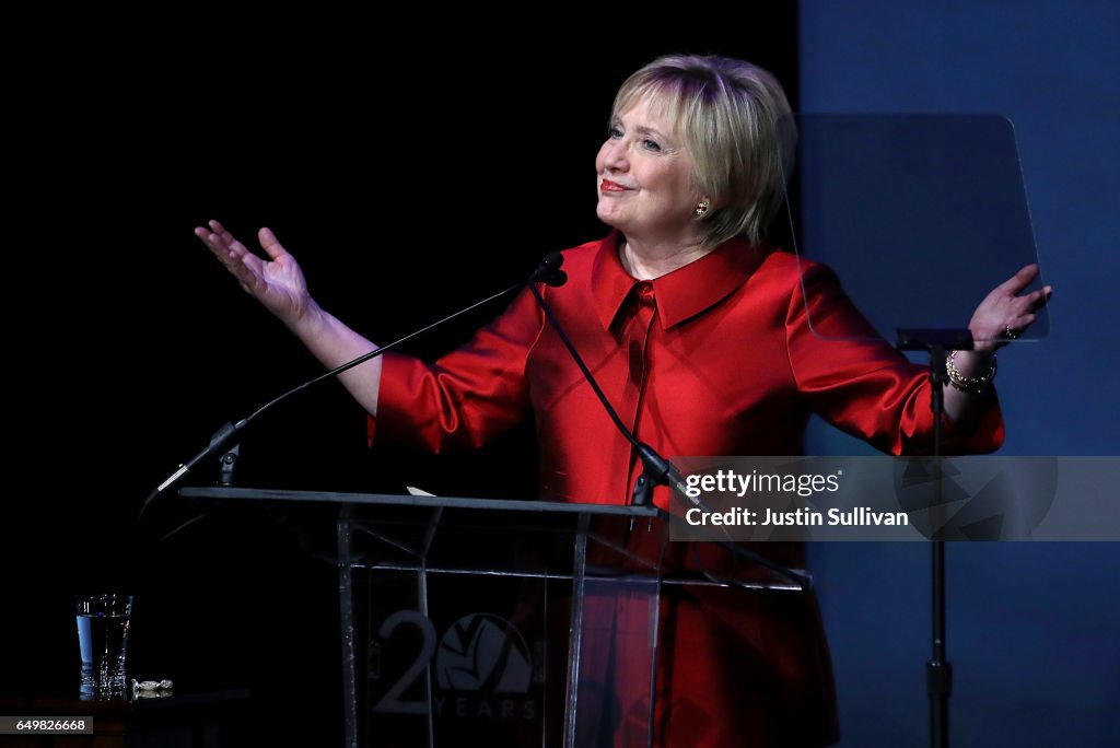 Hillary Clinton Speaks At Vital Voices Global Leadership Awards At The Kennedy Center In Washington, DC