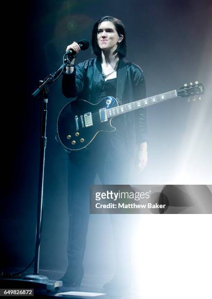 Romy Madley Croft of The XX performs at the O2 Academy Brixton on March 8, 2017 in London, United Kingdom.