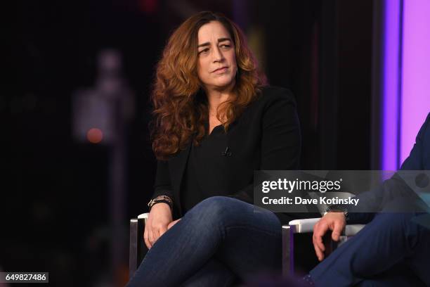 Kristi Jacobson speaks onstage during TIME AND PUNISHMENT: A Town Hall Discussion with JAY Z and Harvey Weinstein on Spike TV at MTV Studios on March...