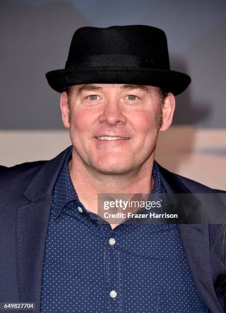Actor David Koechner attends the premiere of Warner Bros. Pictures' "Kong: Skull Island" at Dolby Theatre on March 8, 2017 in Hollywood, California.