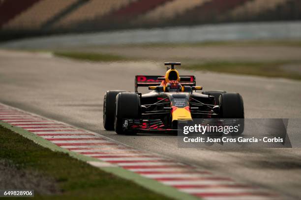 Max Verstappen of Red Bull Racing Team, driving his car during the Formula One preseason tests, on May 8, 2017 in Barcelona, Spain.