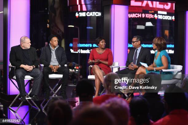 Harvey Weinstein, Jay Z, Joy Reid, Vincent Warren, and Gayle King speak onstage with during TIME AND PUNISHMENT: A Town Hall Discussion with JAY Z...