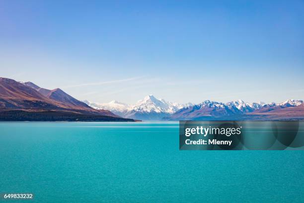 lake tekapo aoraki mount cook new zealand - glacier stock pictures, royalty-free photos & images