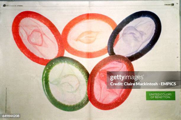 THE BENNETON CONDOM ADVERT AT THE OLYMPICS.