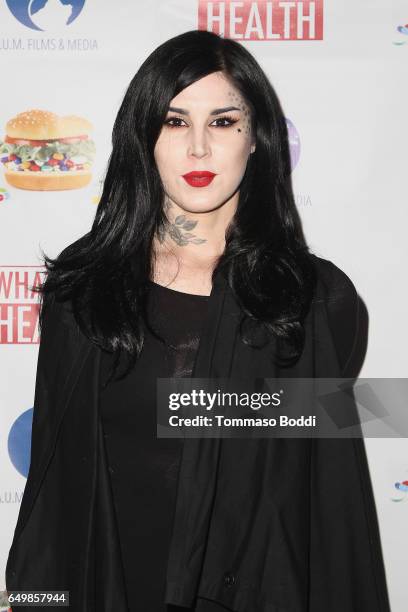 Kat Von D attends the premiere of A.U.M. Films And Media's "What The Health" at The Downtown Independent on March 8, 2017 in Los Angeles, California.