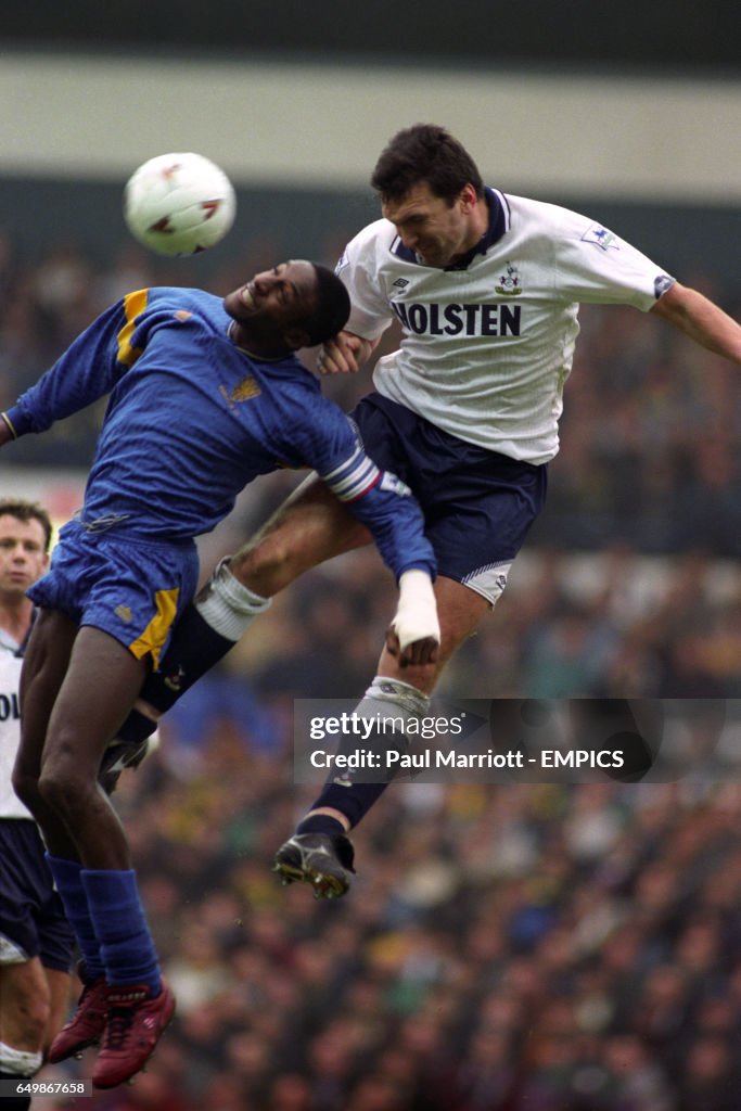 Lane Ruddock JOHN FASHANU, WIMBLEDON AND NEIL RUDDOCK, TOTTENHAM HOTSPUR News Photo ...