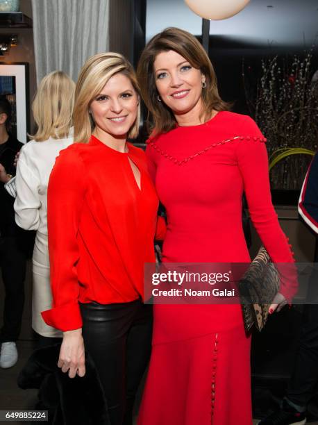 Kate Bolduan and Norah O'Donnell attend the "Two Turns From Zero" book launch event at The Regency Bar and Grill on March 8, 2017 in New York City.