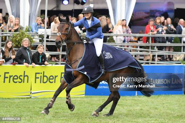 Hayley Morris rides Miss Money Penny and wins the Lady Rider of the Year class during 2017 Horse of the Year on March 9, 2017 in Hastings, New...