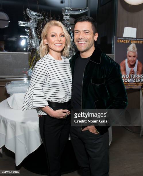 Kelly Ripa and Mark Consuelos attend the "Two Turns From Zero" book launch event at The Regency Bar and Grill on March 8, 2017 in New York City.