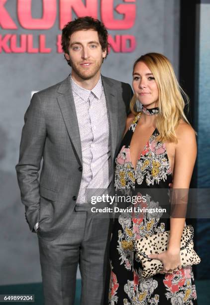 Actor Thomas Middleditch and costumer Mollie Gates attend the premiere of Warner Bros. Pictures' "Kong: Skull Island" at Dolby Theatre on March 8,...
