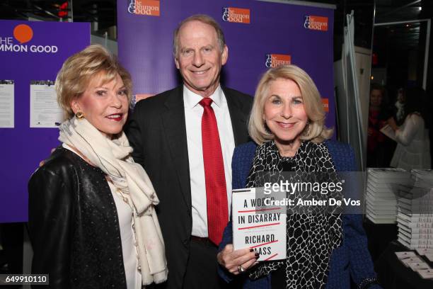 Richard Haass and two guests pose together prior to the moderated speech by Richard Haass hosted by The Common Good at Hunt & Fish Club on March 8,...