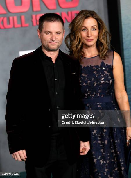 Actor Shea Whigham and Christine Whigham attend the premiere of Warner Bros. Pictures' "Kong: Skull Island" at Dolby Theatre on March 8, 2017 in...