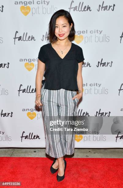 Actress Michelle Ang attends the premiere of 'Fallen Stars' at Laemmle's Music Hall 3 on March 8, 2017 in Beverly Hills, California.