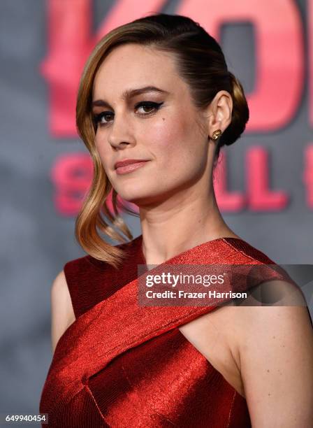 Actress Brie Larson arrives at the Premiere of Warner Bros. Pictures' "Kong: Skull Island" at Dolby Theatre on March 8, 2017 in Hollywood, California.