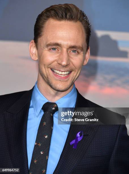 Tom Hiddleston arrives at the Premiere Of Warner Bros. Pictures' "Kong: Skull Island" at Dolby Theatre on March 8, 2017 in Hollywood, California.