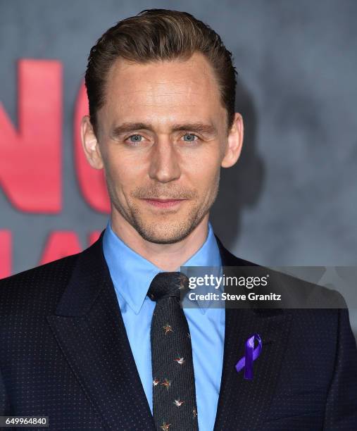 Tom Hiddleston arrives at the Premiere Of Warner Bros. Pictures' "Kong: Skull Island" at Dolby Theatre on March 8, 2017 in Hollywood, California.