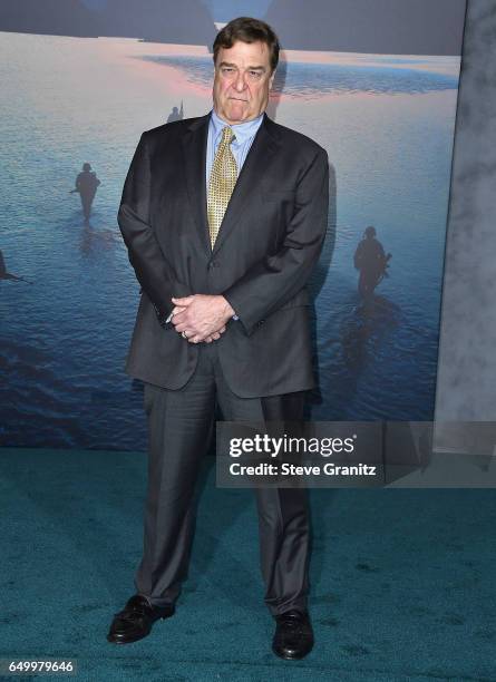 John Goodman arrives at the Premiere Of Warner Bros. Pictures' "Kong: Skull Island" at Dolby Theatre on March 8, 2017 in Hollywood, California.