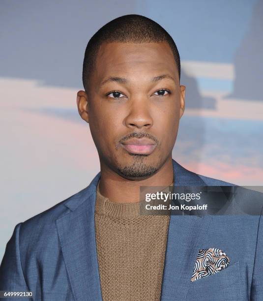 Actor Corey Hawkins arrives at the Los Angeles Premiere "Kong: Skull Island" at Dolby Theatre on March 8, 2017 in Hollywood, California.