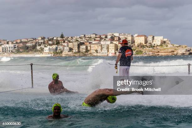 Action during Water Polo by the Sea at Bondi Icebergs on March 9, 2017 in Sydney, Australia.